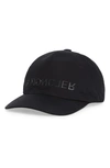 Moncler Logo Jersey Baseball Hat In Black
