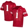UNDER ARMOUR UNDER ARMOUR #1 RED WISCONSIN BADGERS REPLICA FOOTBALL JERSEY