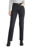Frame Le High 'n' Tight Straight Leg Jeans In Inkwell