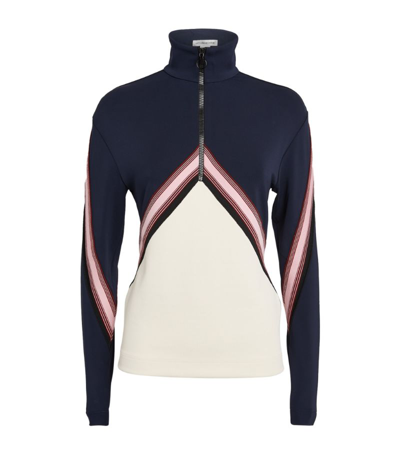 Victoria Beckham Half-zip Track Top In Dark Navy