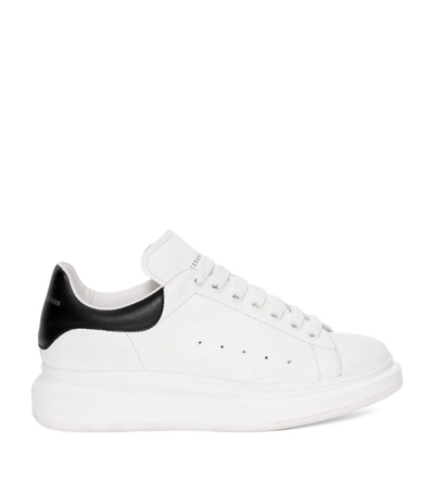 Alexander Mcqueen Leather Oversized Sneakers In White+black