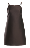 Valentino Brown Techno Duchesse Minidress In Brown
