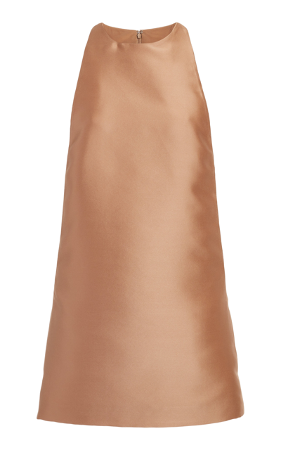 Valentino Techno Duchesse Mini Dress In Beige