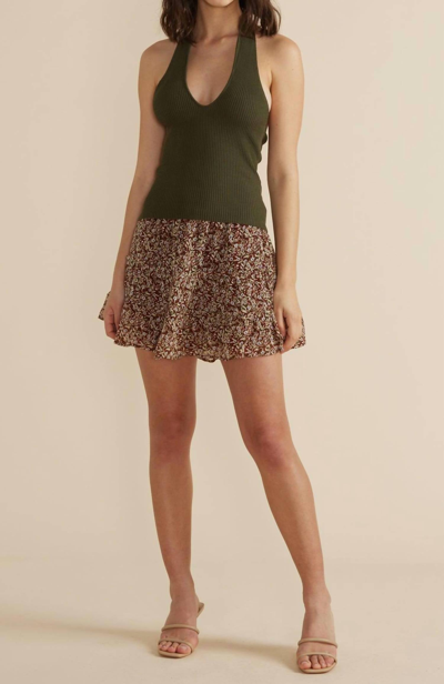Minkpink Maitland Knit Top In Olive In Green