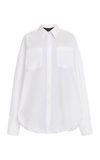 Valentino White Long-sleeve Cotton Shirt Minidress In White