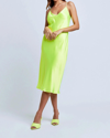 L'agence Jodie Silk Slip Dress In Green
