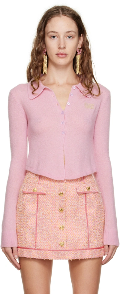 Sultry Virgin Pink Spread Collar Shirt In Baby Pink