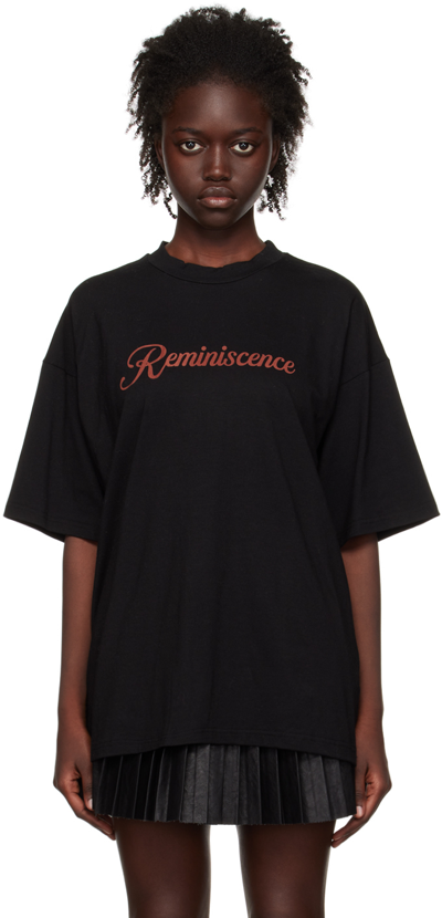 J Koo Black 'reminiscence' T-shirt