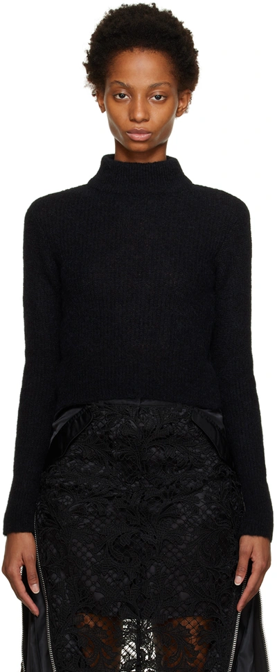 Our Legacy Black Intact Cropped Turtleneck Sweater