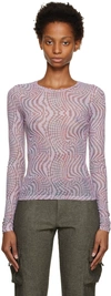 Our Legacy Super Slim Jersey Longsleeve Hypnosis Tartan Print In Hypnosis Tartan Prin