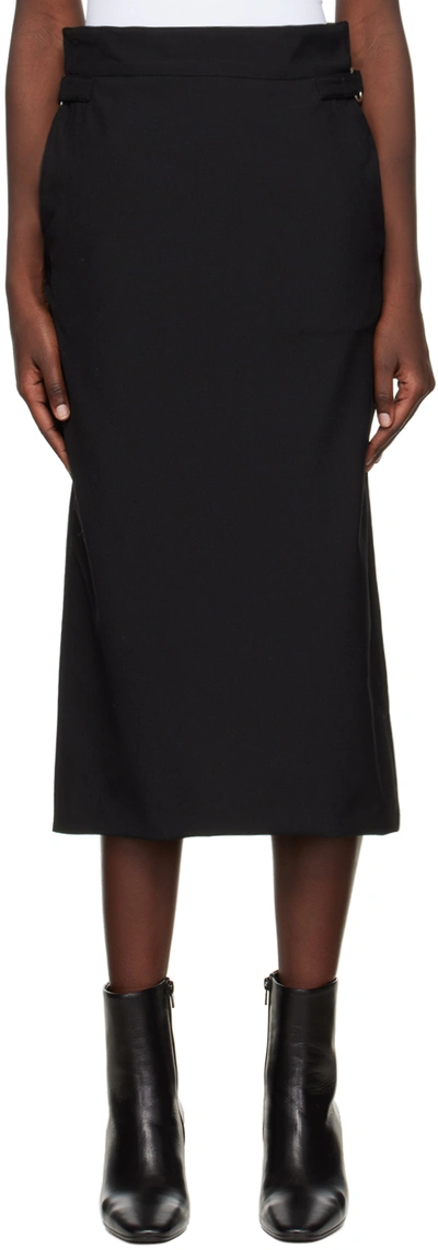 Quira Ssense Exclusive Black 2d Midi Skirt