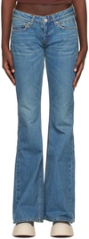 Perverze Ssense Exclusive Blue Nano Mist Jeans In Blue