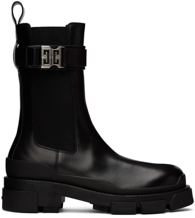 Givenchy Black Terra Chelsea Boots In 001 Black