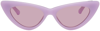 Attico Purple Linda Farrow Edition Dora Sunglasses