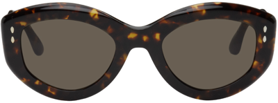 Isabel Marant Black Square Sunglasses In 0807 Black