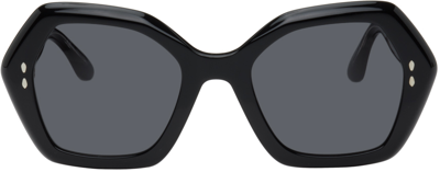 Isabel Marant Black Square Sunglasses In 0807 Black