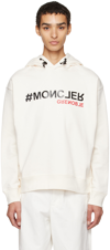 MONCLER OFF-WHITE BONDED HOODIE
