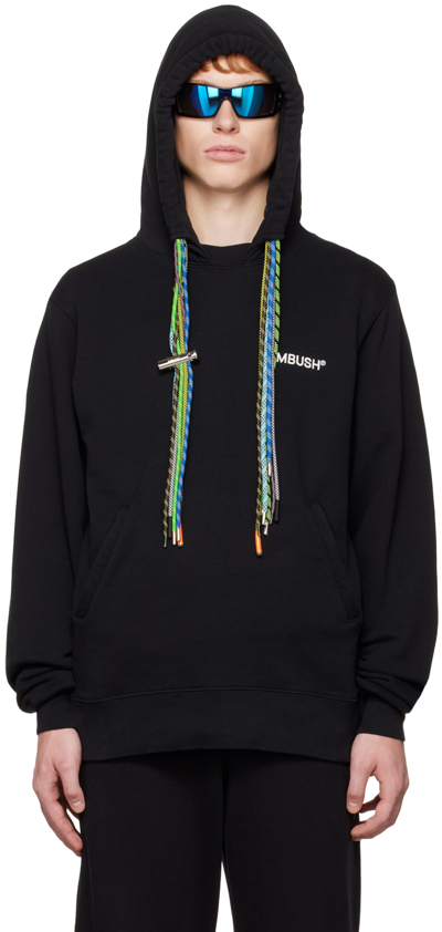 Ambush Embroidered Logo Multicord Cotton Hoodie In Black