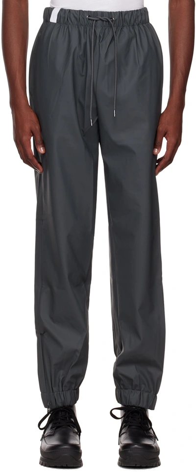 Rains Gray Vented Lounge Pants In 05 Slate