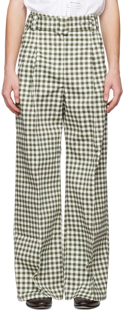 Tanner Fletcher Green Bianca Trousers In Green Gingham
