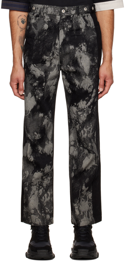 Feng Chen Wang Black Paneled Jeans