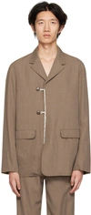 Airei Ssense Exclusive Brown Threads Blazer In Brown