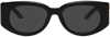 Casablanca Mens Black Yellow Ew-020-01w Wavy Acetate Sunglasses In Black/yellow Gold/so