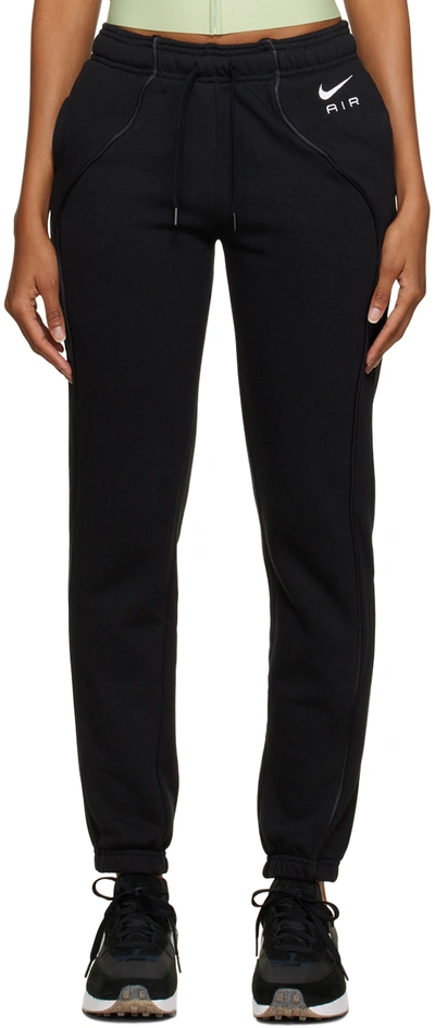 Nike Black Air Lounge Pants In Black/black/white