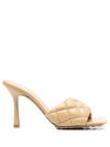 Bottega Veneta Padded Nappa Leather Sandals In Beige