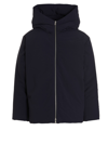 Jil Sander Padded Hooded Jacket Adjustable Hem In Blue