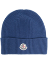 MONCLER LOGO-PATCH DETAIL KNITTED BEANIE