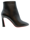 Christian Louboutin So Eleonor Leather Red Sole Booties In Black