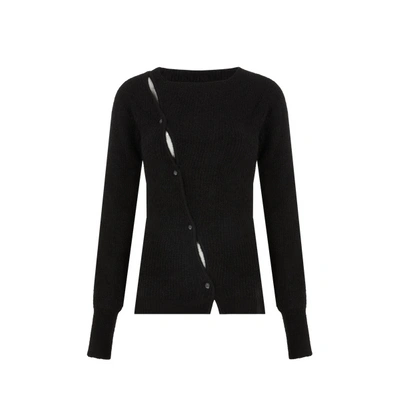 Jacquemus La Maille Pau Wool-blend Cardigan In Black