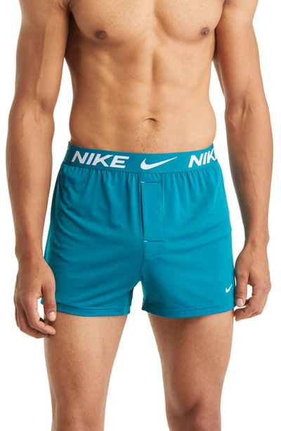 Nike 3-pack Dri-fit Essential Micro Boxers In Bright Spruce