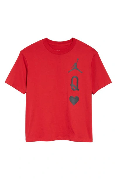 Jordan Flight Graphic Tee In Gym Red/ Black
