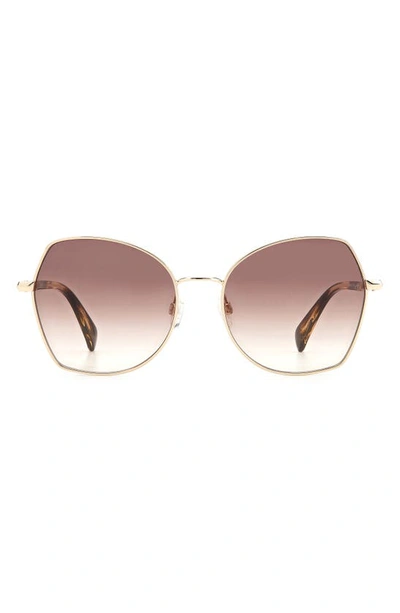 RAG & BONE RAG & BONE 57MM GRADIENT IRREGULAR SUNGLASSES 