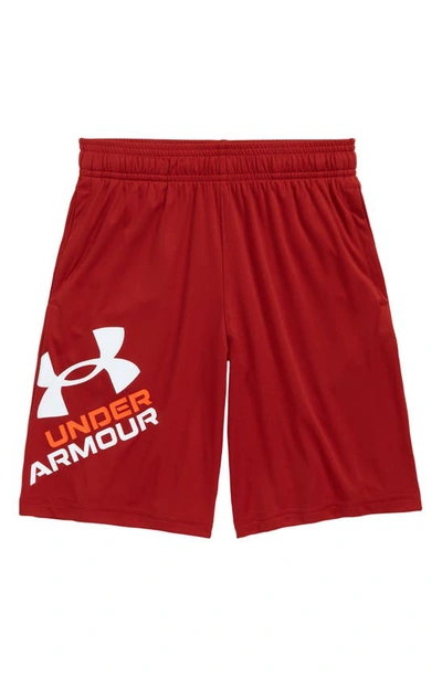 Under Armour Kids' Ua Prototype 2.0 Performance Athletic Shorts In Stadium Red