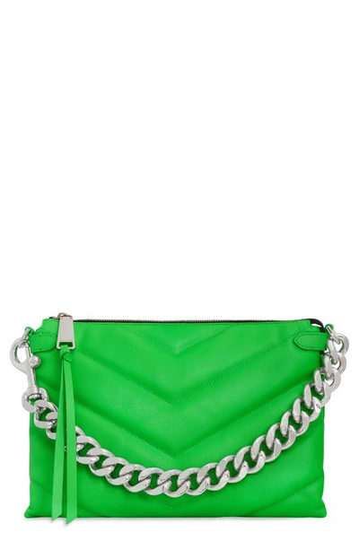 Rebecca Minkoff Edie Maxi Leather Crossbody Bag In Emerald