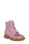 BETSEY JOHNSON KIDS' HUDSON SPARKLE COMBAT BOOT