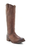 Frye Melissa Button Lug-sole Tall Riding Boots In Smoke - Sandy