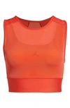 Jordan Women's  Sport Medium-support Lightly Lined Layered Sports Bra In Red