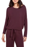 Eberjey Winter Heather Slouchy Top In Mulberry
