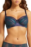 Wacoal Center Stage Full Coverage Underwire Bra In Eclipse,everglade