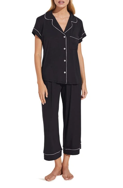 EBERJEY GISELE JERSEY KNIT CROP PAJAMAS