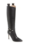 Beautiisoles Phoebe Knee High Boot In Black Soft Leather