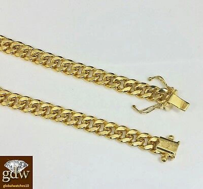 Pre-owned Gold And Diamond Real 10k Yellow Gold Miami Cuban Bracelet 6mm 7.5" Box Lock Strong Unisex