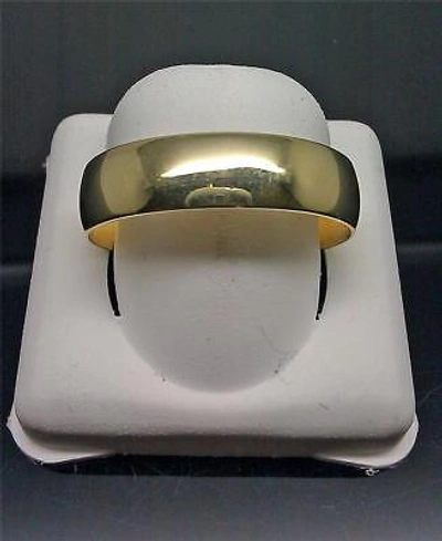 Pre-owned G&d Real 10k Gold 6mm Plain Band Ring Size 8 Wedding Anniversary