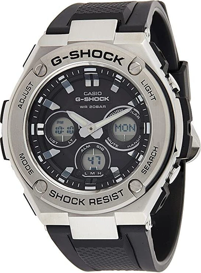 Pre-owned Casio Men's G-shock Gsts310-1a Black Polyurethane Japanese Quartz Sport Watch