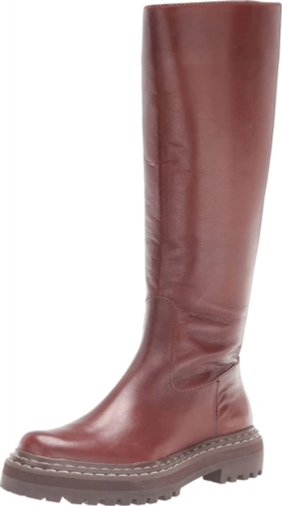 Pre-owned Vince Camuto Women's Phrancie Knee High Boot In Chocolate Craving