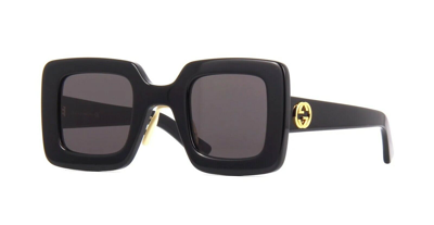 Pre-owned Gucci Gg0780s Black/grey (005) Sunglasses In Gray